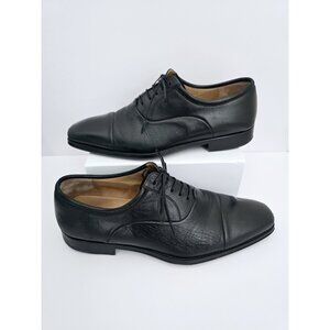 Magnanni Federico Black Leather Cap Toe Oxford Lace Up Dress Mens Shoes 11 D